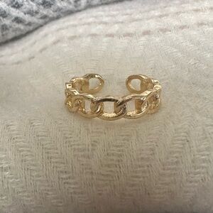 Adjustable Gold chain ring